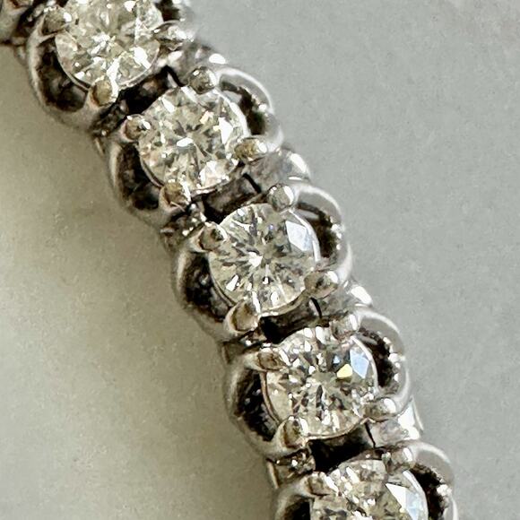 Diamond Line 2.5 + cttw Bracelet 17k White Gold - Picture 8 of 12